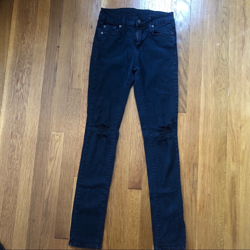 LF stores Carmar black distressed jeans size 27